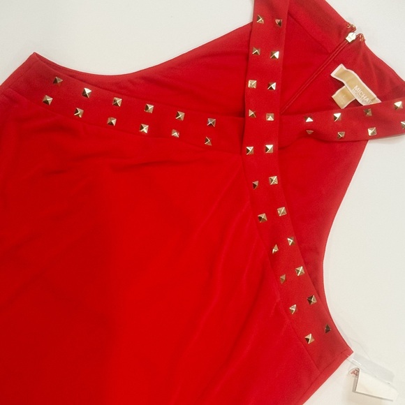 Michael Kors Red Studded Halter Top - Picture 3 of 6